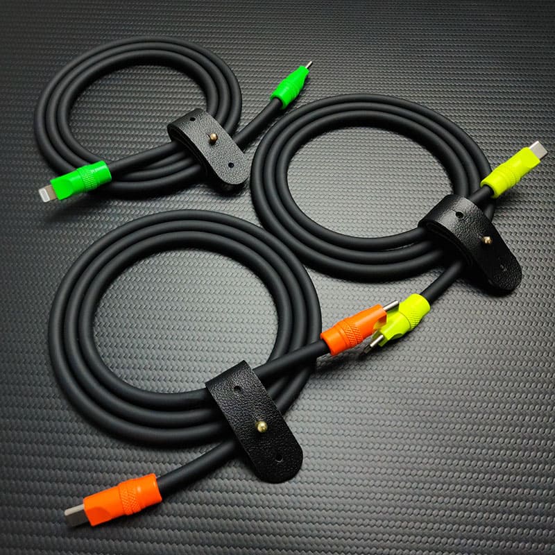 "Black Chubby" 240W Charging Cable With Color Connectors