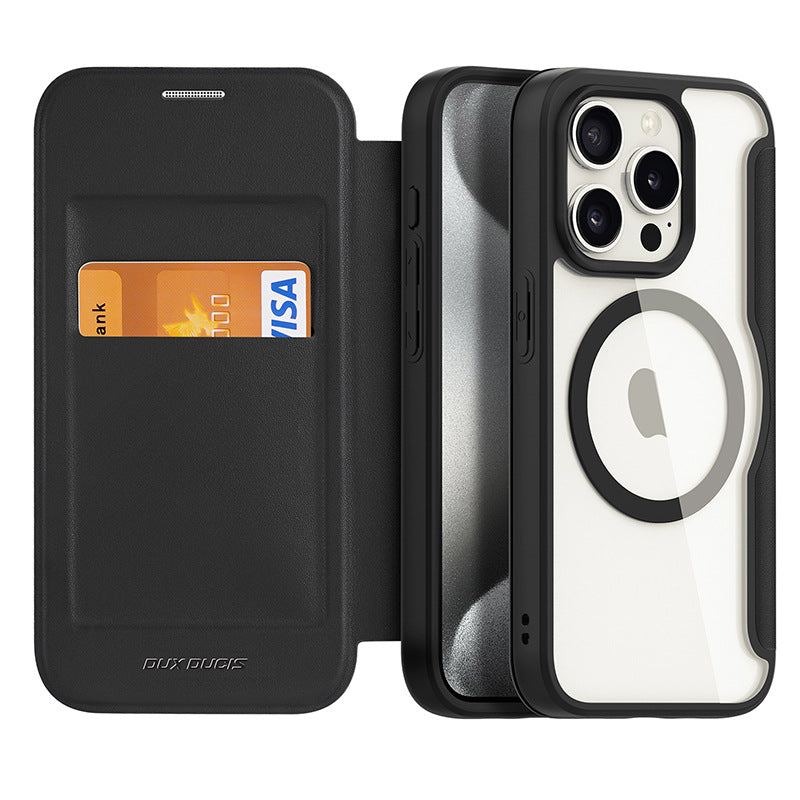 "Chubby" Magsafe Magnetic iPhone Case With Flip Cover And Card Insertion
