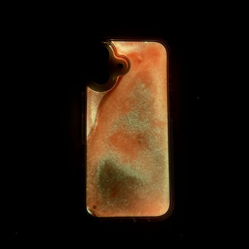 "Chubby" Solid Color Luminous Quicksand Mobile Phone Earphone Case For Apple