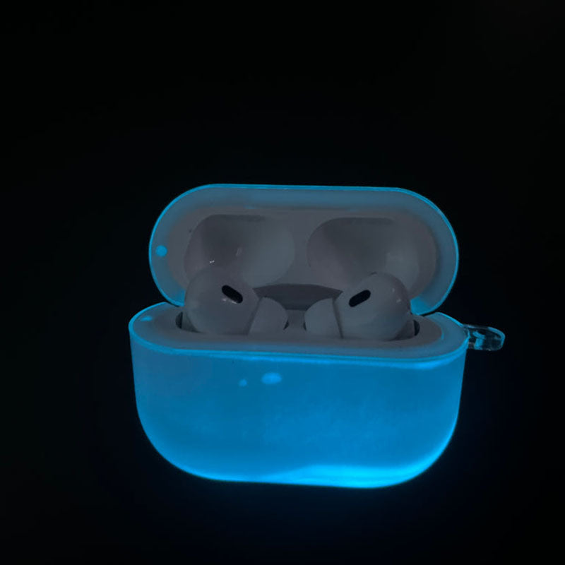 "Chubby" Solid Color Luminous Quicksand Mobile Phone Earphone Case For Apple