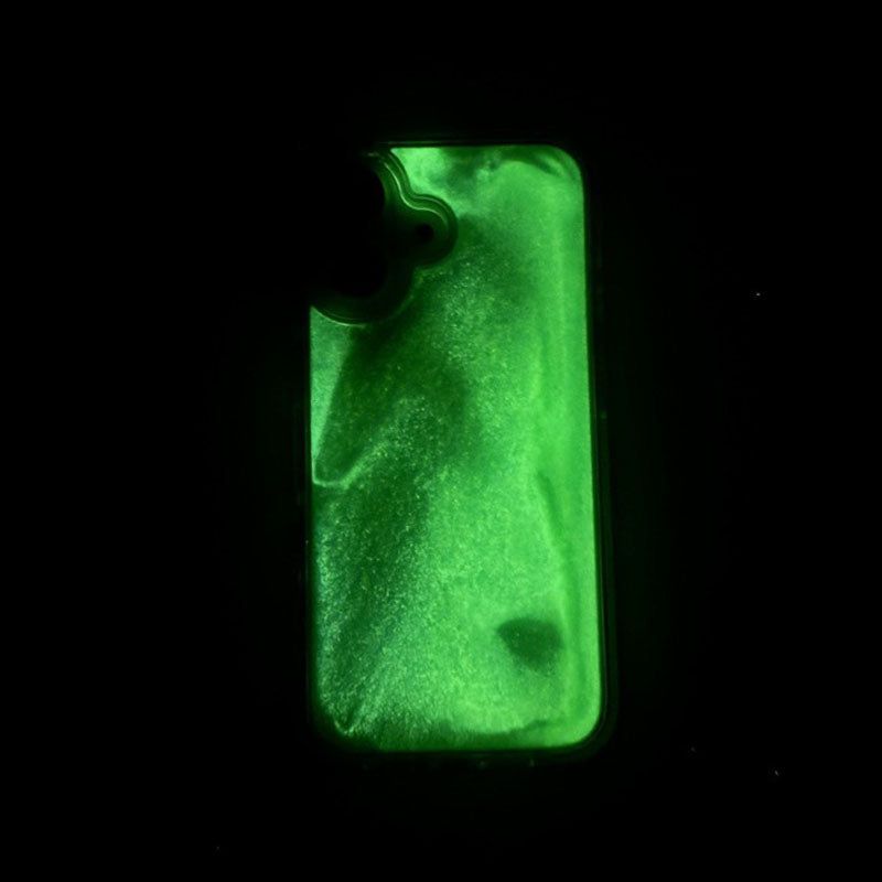 "Chubby" Solid Color Luminous Quicksand Mobile Phone Earphone Case For Apple