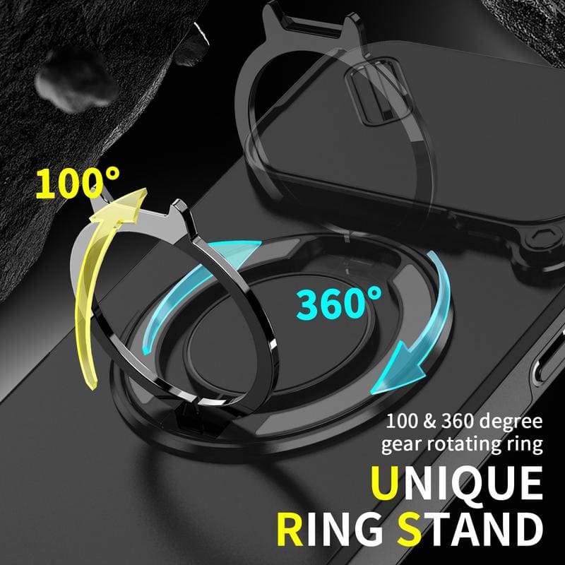 ChubbyArmor 2.0 - Military-Grade Shockproof Magnetic Case with Camera Slide & 360° Kickstand Ring