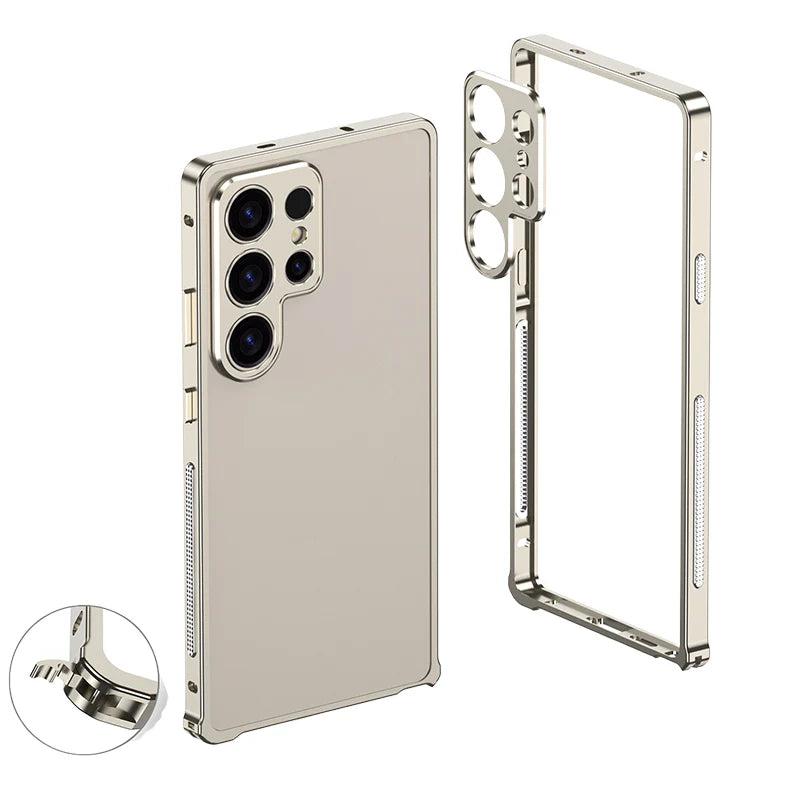 ChubbyArmor LiteGo - Ultra-Thin Metal Frame Heat Dissipation Case With Lens Protector For Samsung Galaxy S25 Ultra