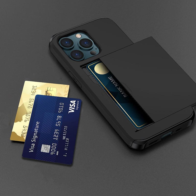 ChubbyCable NinjaPocket - Tactical 2-in-1 iPhone Case with Hidden Sliding Card Drawer & Military Drop Protection