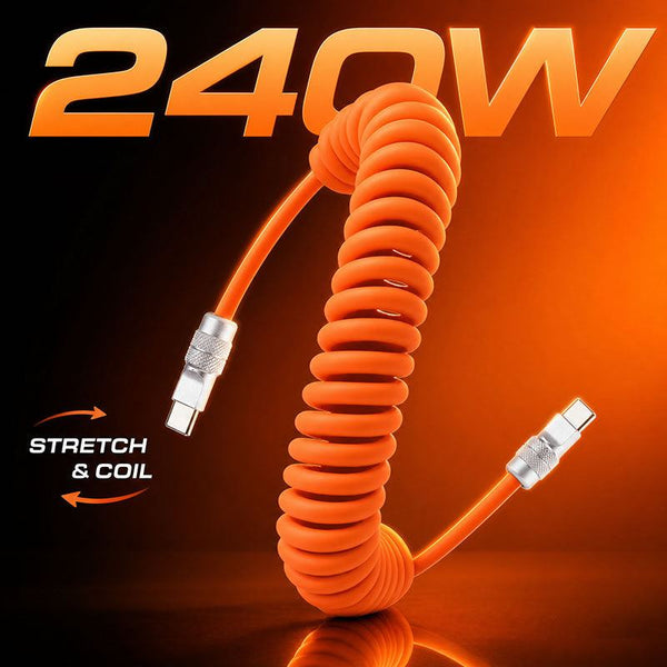 「ソフトチャビー」240Wスプリングシリコン急速充電ケーブル