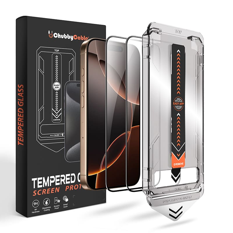 Chubbycable Spyblocker - Military-Grade Privacy Screen protector with Magic Install Box