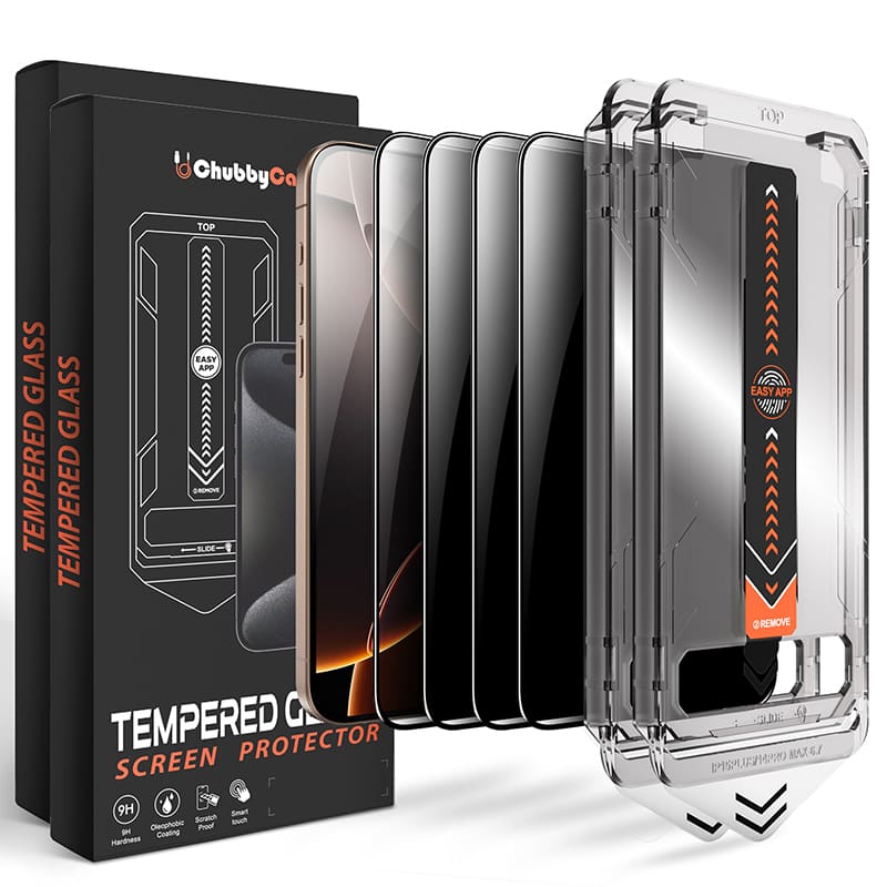 Chubbycable Spyblocker - Military-Grade Privacy Screen protector with Magic Install Box