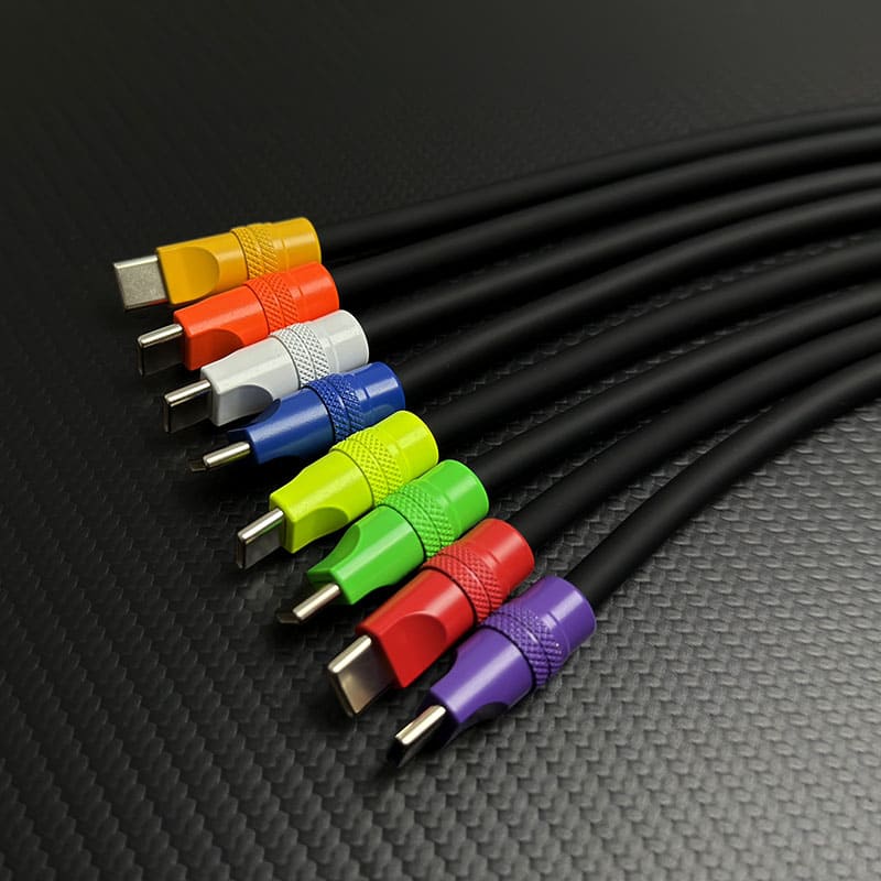 "Color Block Chubby" 240w Painted Power Bank Friendly Cable