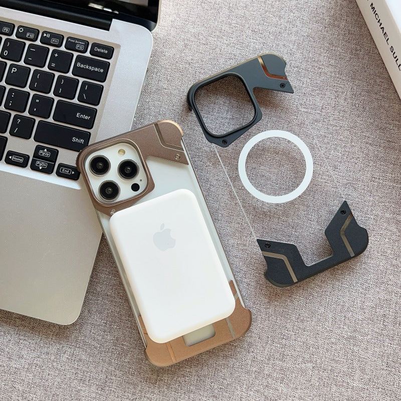 Frameless Metal Magnetic Phone Case For iPhone