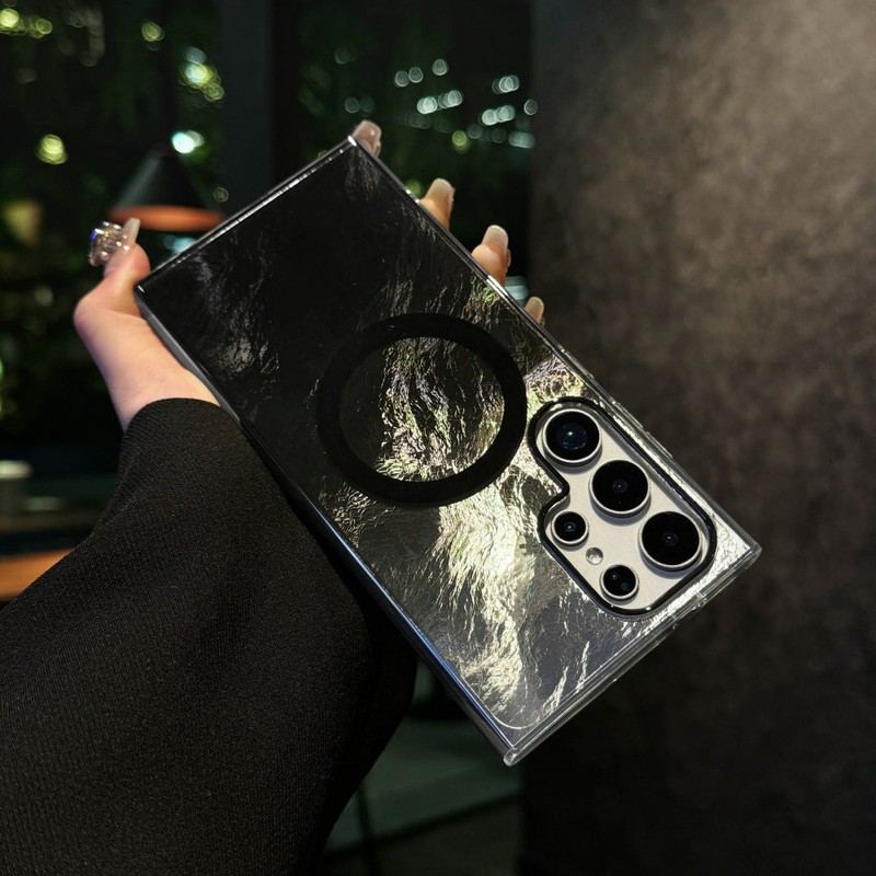 Glacier Pattern Glitter Magnetic Case for Samsung Phones