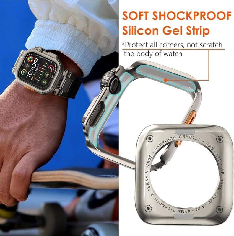 "Instant Ultra Transformation" One-Piece Alloy Bezel Case for Apple Watch