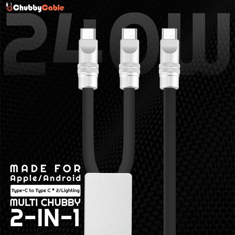 "Multi Chubby" 2 IN 1 100W Charge Cable