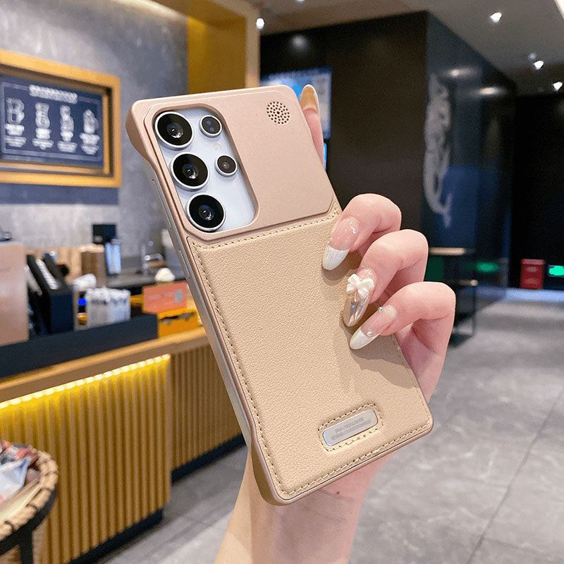 PC Imitation Leather Frameless Aromatherapy Mobile Phone Case For Samsung