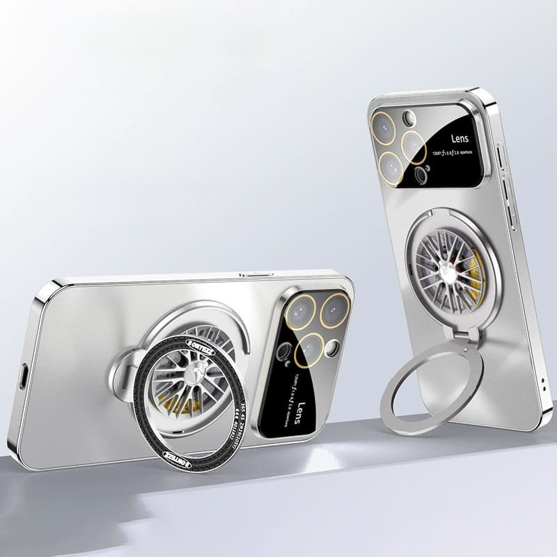 Rotating Gyro Fold Bracket Magnetic Phone Case for iPhone