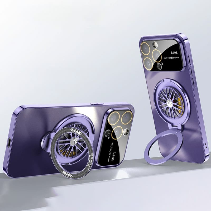Rotating Gyro Fold Bracket Magnetic Phone Case for iPhone