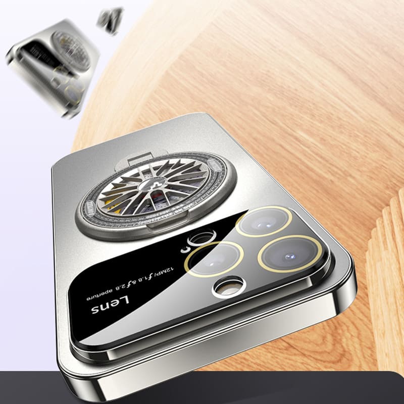 Rotating Gyro Fold Bracket Magnetic Phone Case for iPhone