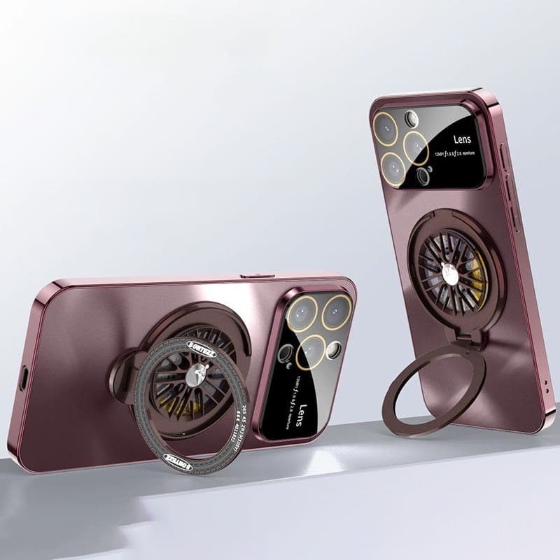 Rotating Gyro Fold Bracket Magnetic Phone Case for iPhone