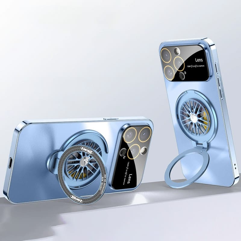 Rotating Gyro Fold Bracket Magnetic Phone Case for iPhone