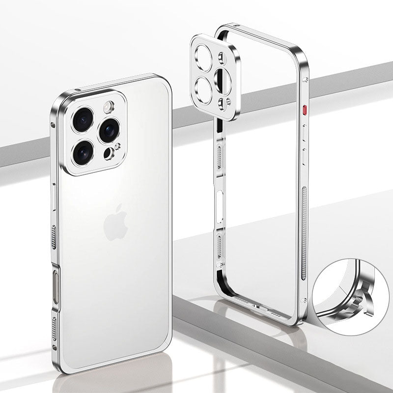 Summer Cooling Independent Frame Lens Cover Phone Case For iPhone