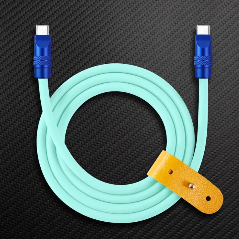"TechnoGloss" 240W Reflective Shine Charge Cable C+Lightning